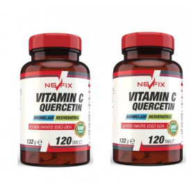 Nevfix Vitamin C 120 Tablet Bromelian Quercetin 2 Kutu